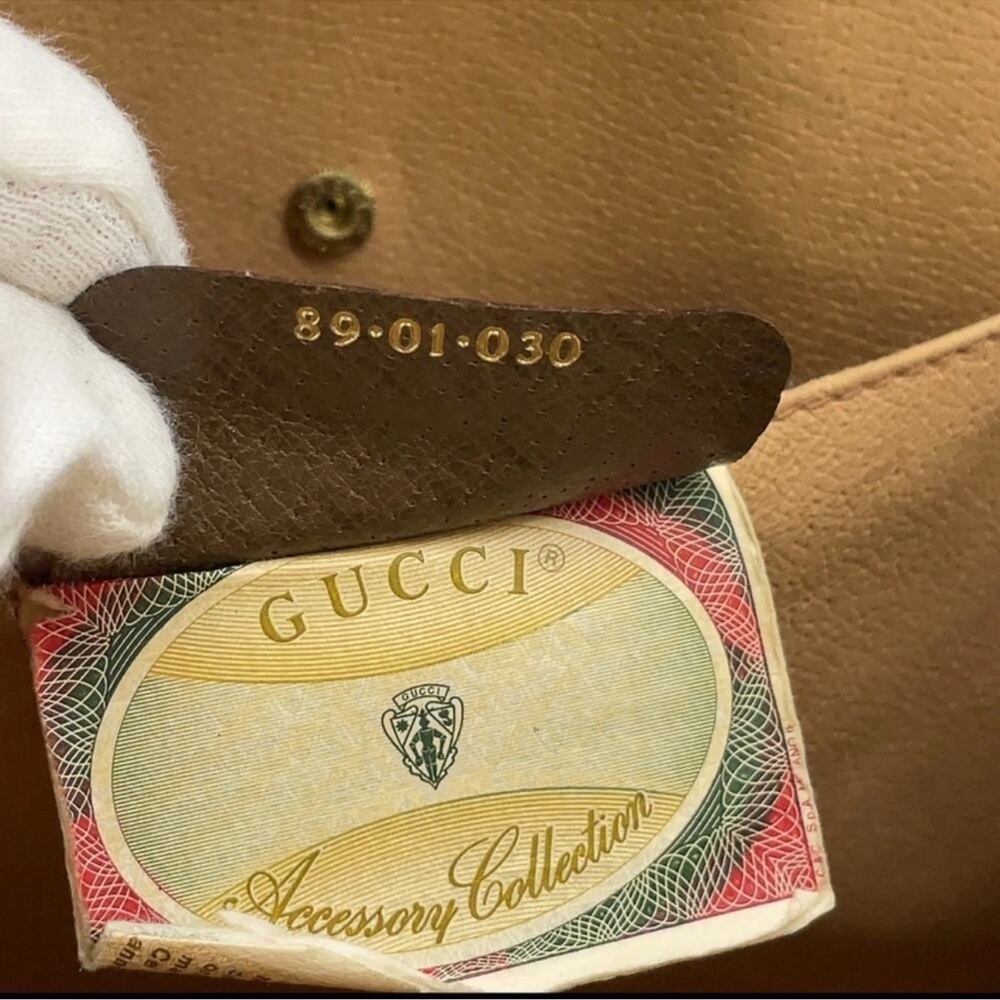 Authentic Vintage GUCCI GG Supreme Sherry Line PVC Leather Clutch HandBag EUC - Picture 14 of 14